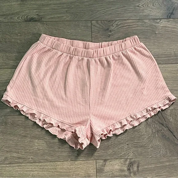 ASOS Pink Waffle Knit Women's Pajama Bottoms - Pants & Shorts Bundle - Picture 6 of 9